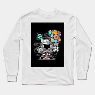 robot in space Long Sleeve T-Shirt